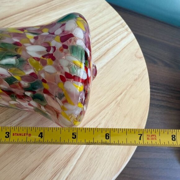 Handmade Zorza Polish Handblown Glass Bell Ornament Colorful Confetti Design NIB - Picture 8 of 13